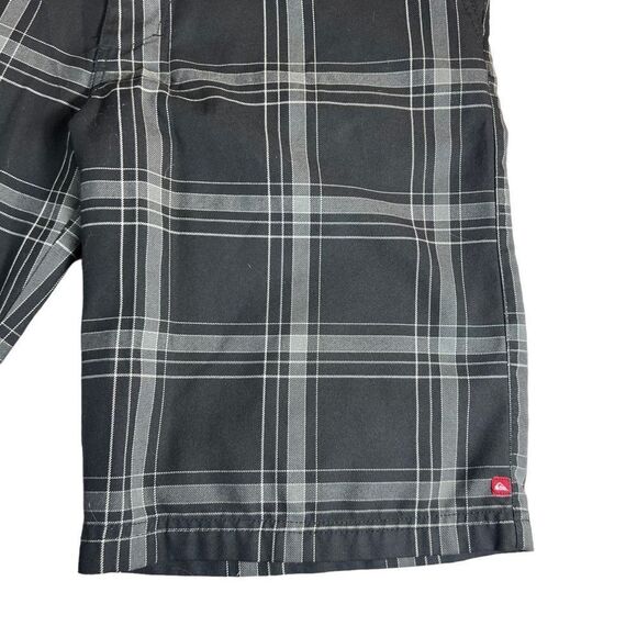 Quicksilver Plaid Print Embroidered Logo Bermuda Shorts Size 32 - Picture 5 of 12